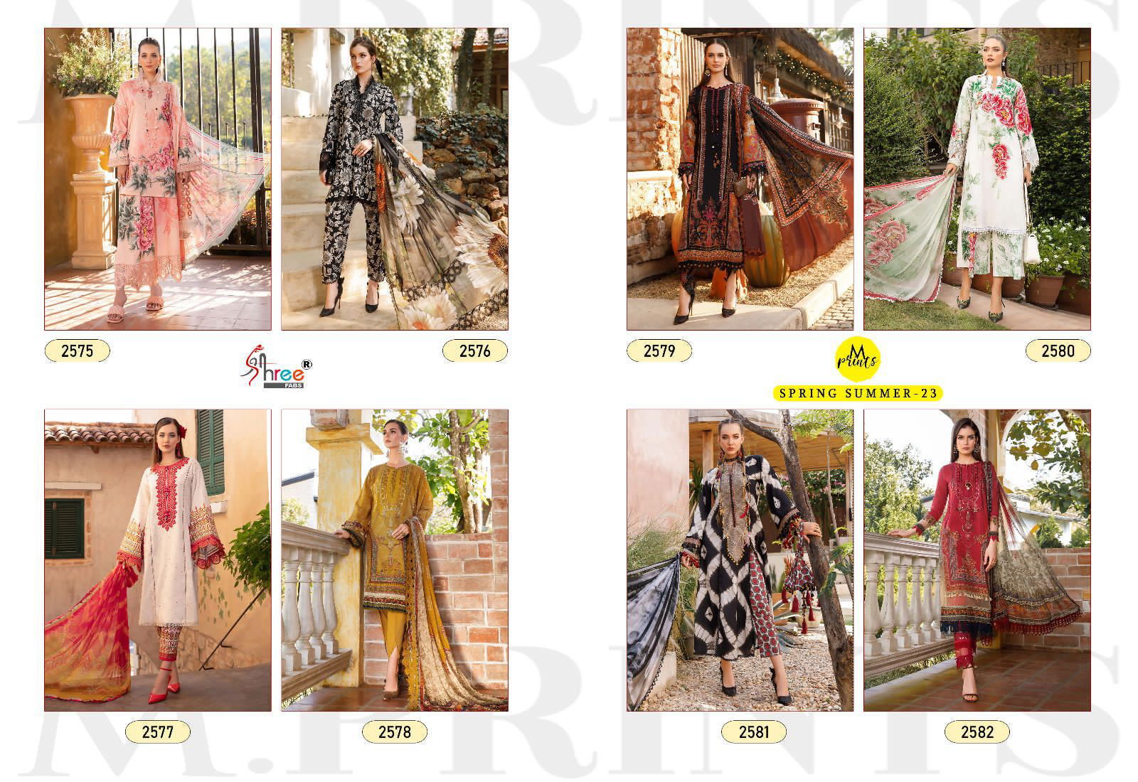 Shree M Prints Spring Summer 23 Vol 1 Wholesale Cotton Pakistani Suits